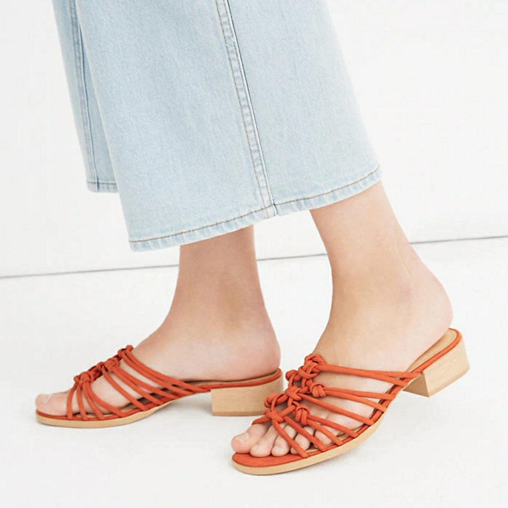 NEW Madewell Dakota Sandal, coastal orange 7.5